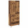 vidaXL Highboard Old Wood 69.5 x 34 x 180 cm Engineered Wood
