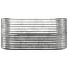 vidaXL Garden Raised Bed Galvanised Steel 152x80x68 cm Silver