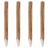 vidaXL Pointed Fence Posts 4 pcs Hazel Wood 90 cm