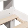 vidaXL Bookcase Bed without Mattress White 90x190 cm Single Solid Wood Pine