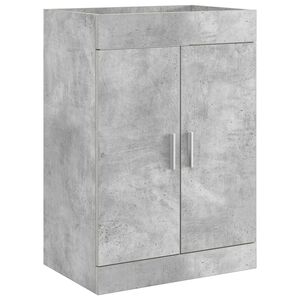 vidaXL Bathroom Under Sink Cabinet Concrete Grey 56 x 37.5 x 81 cm