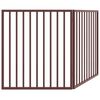 vidaXL Dog Gate Foldable 2 Panels Brown 160 cm Poplar Wood