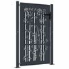 vidaXL Garden Gate Anthracite 100x150 cm Steel Bamboo Design