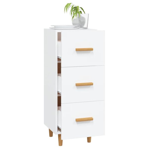 vidaXL Sideboard White 34.5x34x90 cm Engineered Wood