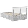 vidaXL Bed Frame Concrete Grey 120 x 200 cm Engineered Wood