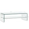 vidaXL Coffee Table Clear 98x45x31 cm Tempered Glass