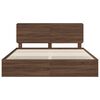 vidaXL Bed Frame with Drawer Brown Oak 200 x 200 cm Engineer Wood