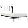 vidaXL Metal Bed Frame without Mattress with Headboard Black 100x190cm