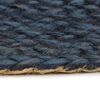 vidaXL Braided Rug Reversible Navy Blue and Natural 180 cm Jute Round