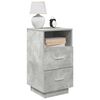 vidaXL Bedside Cabinets 2 pcs with 2 Drawers Concrete Grey 36x36x68 cm