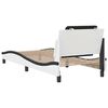 vidaXL Bed Frame without Mattress "Zadar" White and Black 90x190 cm Single Faux Leather