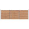 vidaXL Fence Set 3 pcs 526 x 186 cm WPC and Aluminium Brown