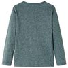 Kids' T-shirt with Long Sleeves Dark Green Melange 128