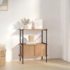 vidaXL 3-Tier Shelving Unit with Cabinet 80x40x92 cm Steel and Engineered Wood