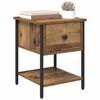 vidaXL Bedside Table 2 pcs Old Wood 34 x 35.5 x 45 cm Engineered Wood