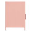 vidaXL Nightstand Pink 35x35x51 cm Steel