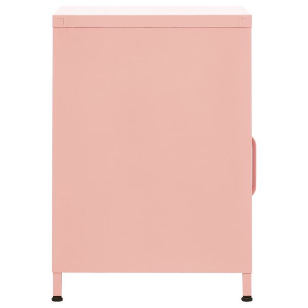 vidaXL Nightstand Pink 35x35x51 cm Steel