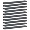 vidaXL Garden Cover Profile 10 pcs 100 x 15 x 5 cm Steel Anthracite
