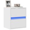 vidaXL TV Wall Cabinet with LED Lights White 41x31x45 cm