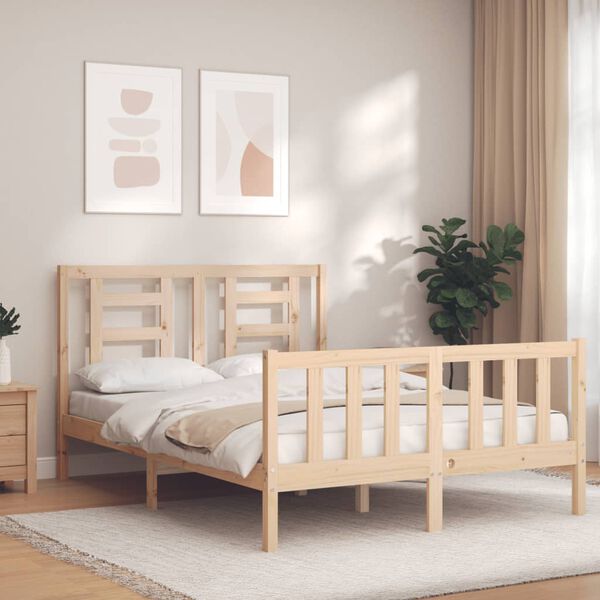 vidaXL Bed Frame without Mattress 120x200 cm Solid Wood Pine
