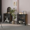 vidaXL Storage Cabinets 2 pcs Rustic Brown 72x36x82 cm Metal and MDF