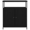 vidaXL Wall-mounted Cabinet Wall-mounted Black Oak 69.5 x 34 x 180 cm