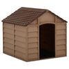 vidaXL Dog House | Brown | 100% PP (polypropylene) | UV-resistant materials