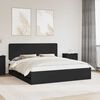 vidaXL Bed Frame with Drawer Black 200 x 200 cm Engineer Wood