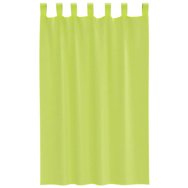 vidaXL Voile Curtains with Tab Top 2 pcs Apple Green