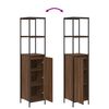 vidaXL Bathroom Furniture Set with Shelf 5 pcs Brown oak and Black