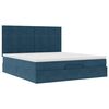 vidaXL Ottoman Bed with Mattresses Dark Blue 180x200cm Velvet