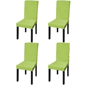 vidaXL Chair Cover | Set of 4 | Apple Green | Polyester and Elastane