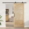 vidaXL Sliding Door ORKDAL Brown 93 x 211 cm Solid Pine Wood