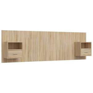 vidaXL Bed Headboard with Cabinets Sonoma Oak Engineered Wood