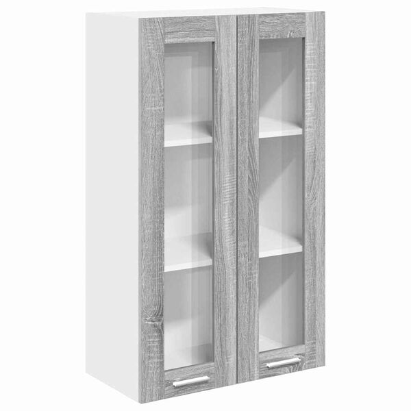 vidaXL Hanging Cabinet Grey Sonoma 60 x 31 x 100 cm Engineered Wood