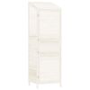 vidaXL Garden Shed | White | Solid fir wood | Medium | Garden Shed | Rectangular