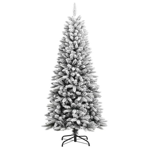 vidaXL Artificial Christmas Tree with Flocked Snow 150 cm PVC&PE