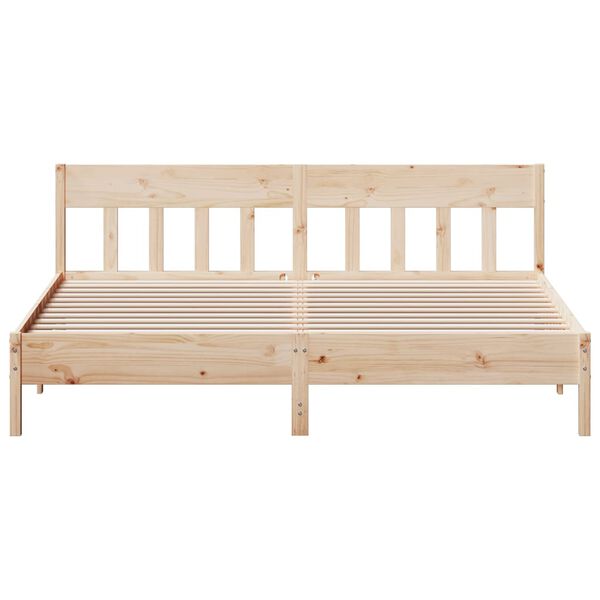 vidaXL Bed Frame without Mattress 200x200 cm Solid Wood Pine