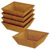 vidaXL Garden Planter 5 pcs Rusty 50 x 50 x 15 cm Weathering Steel