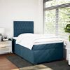 vidaXL Box Spring Bed with Mattress Blue 120x200 cm Velvet