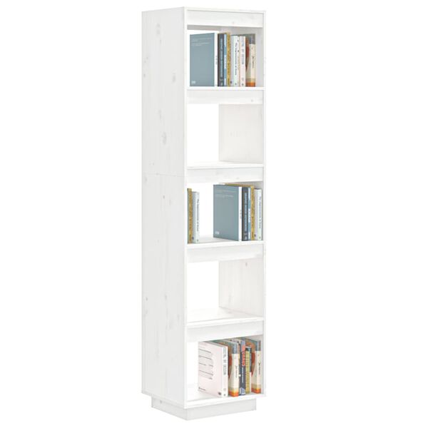 vidaXL Book Cabinet/Room Divider White 40x35x167 cm Solid Wood Pine