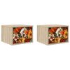 vidaXL Wall-mounted Bedside Cabinet GENNEP 2 pcs Sonoma Oak
