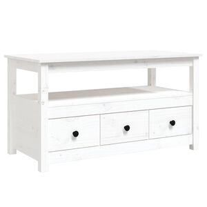 vidaXL Coffee Table White 102x49x55 cm Solid Wood Pine