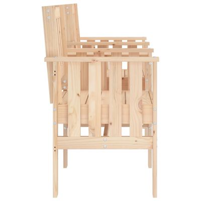 vidaXL Garden Bench with Table 2-Seater Solid Wood Pine