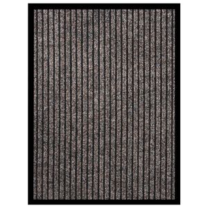 vidaXL Doormat | Striped beige | Polypropylene | Small | Non-slip | Rectangular