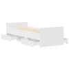 vidaXL Bed Frame without Mattress White 90x190 cm Single