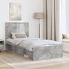 vidaXL Bed Frame Concerte Grey 90 x 190 cm Solid Pine Wood