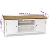 vidaXL TV Cabinet 120x35x48 cm Solid Oak Wood