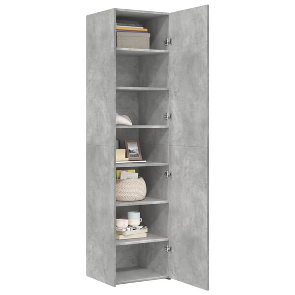 vidaXL Highboard Concrete Grey 45x42.5x185 cm Engineered Wood