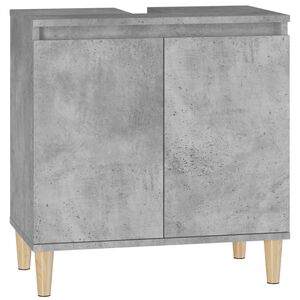 vidaXL Sink Cabinet Concrete Grey 58x33x60 cm Engineered Wood